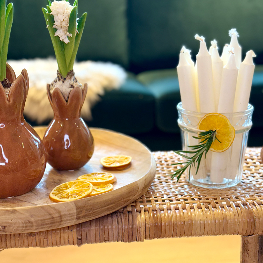 VASE HYACINTUS OCRA MEDIUM