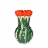 BOTANICA HANDPAINTED RED TULIP BOUQUET URN BOTANICA HANDPAINTED RED TULIP BOUQUET URN