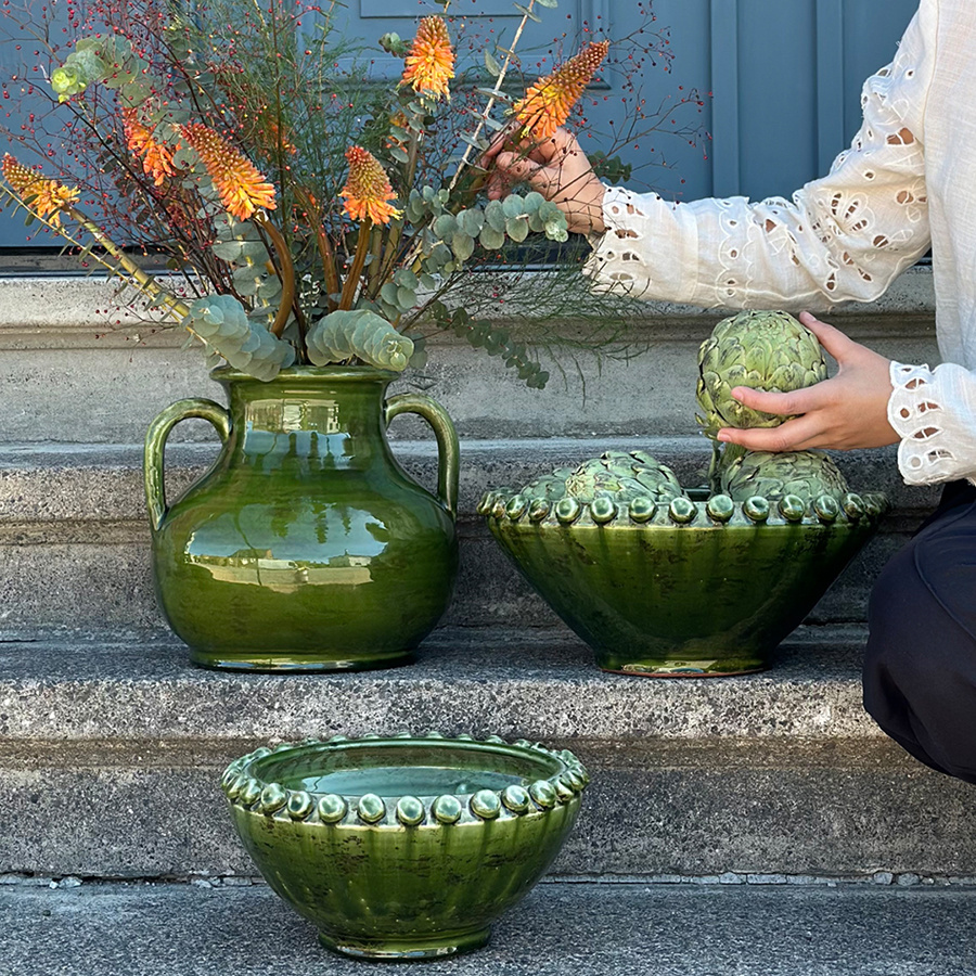 GRACE BOWL DOT GREEN M