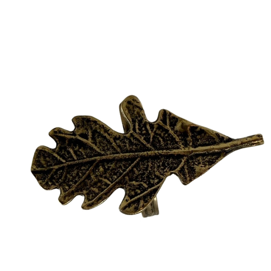 NAPKIN RING LEAF CROWN BRASS