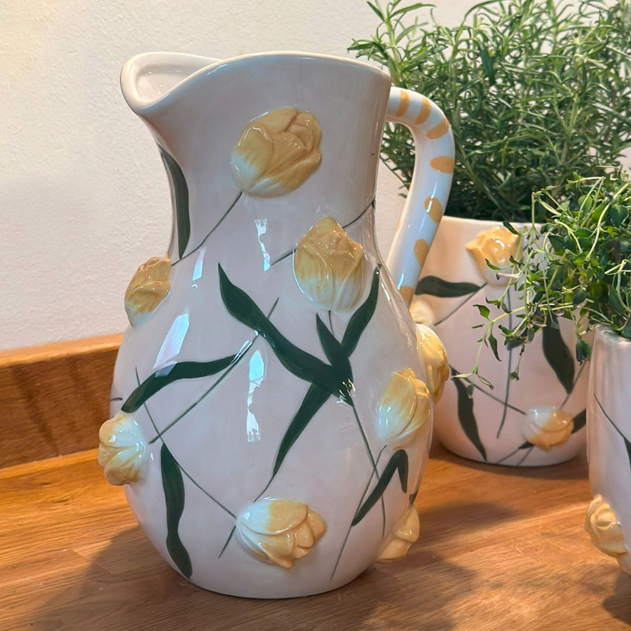 BOTANICA HANDPAINTED VASE FREE TULIP