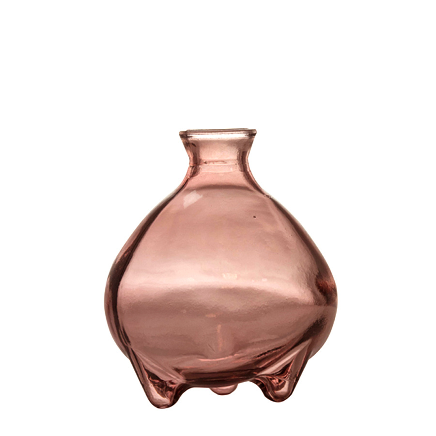 RECYCLED GLASS VASE BARBIDUR RED