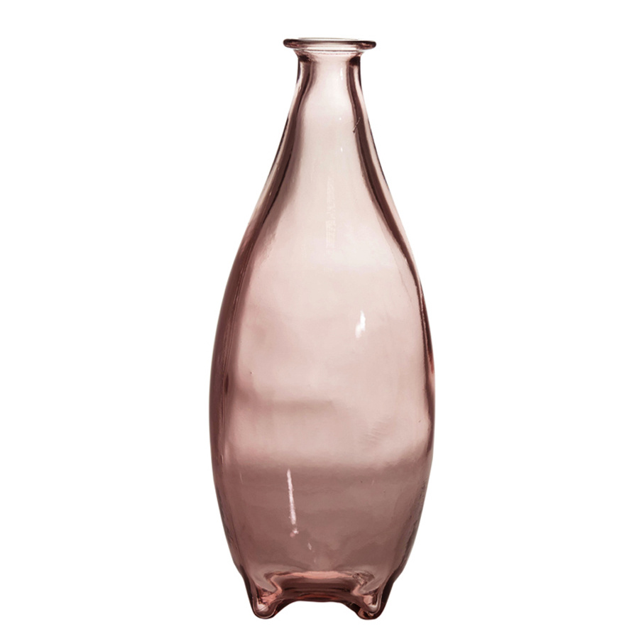 RECYCLED GLASS VASE BARBOTINE RED
