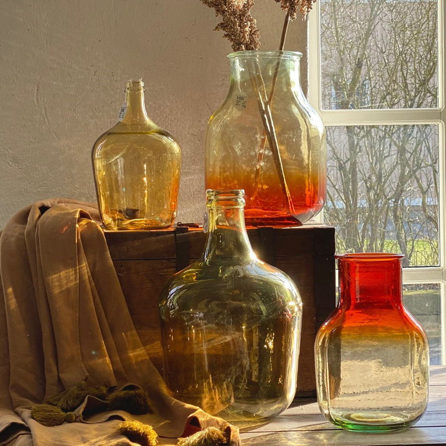 RECYCLED GLASS VASE AMPLE SUNRISE LARGE