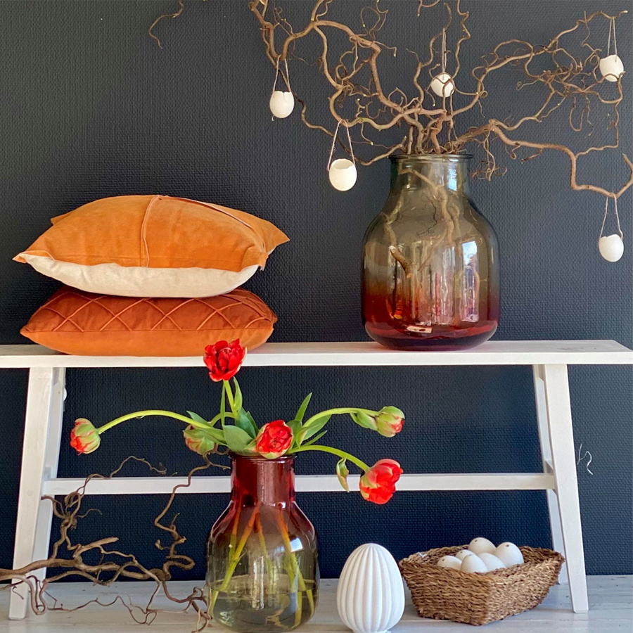 RECYCLED GLASS VASE AMPLE SUNSET SMALL