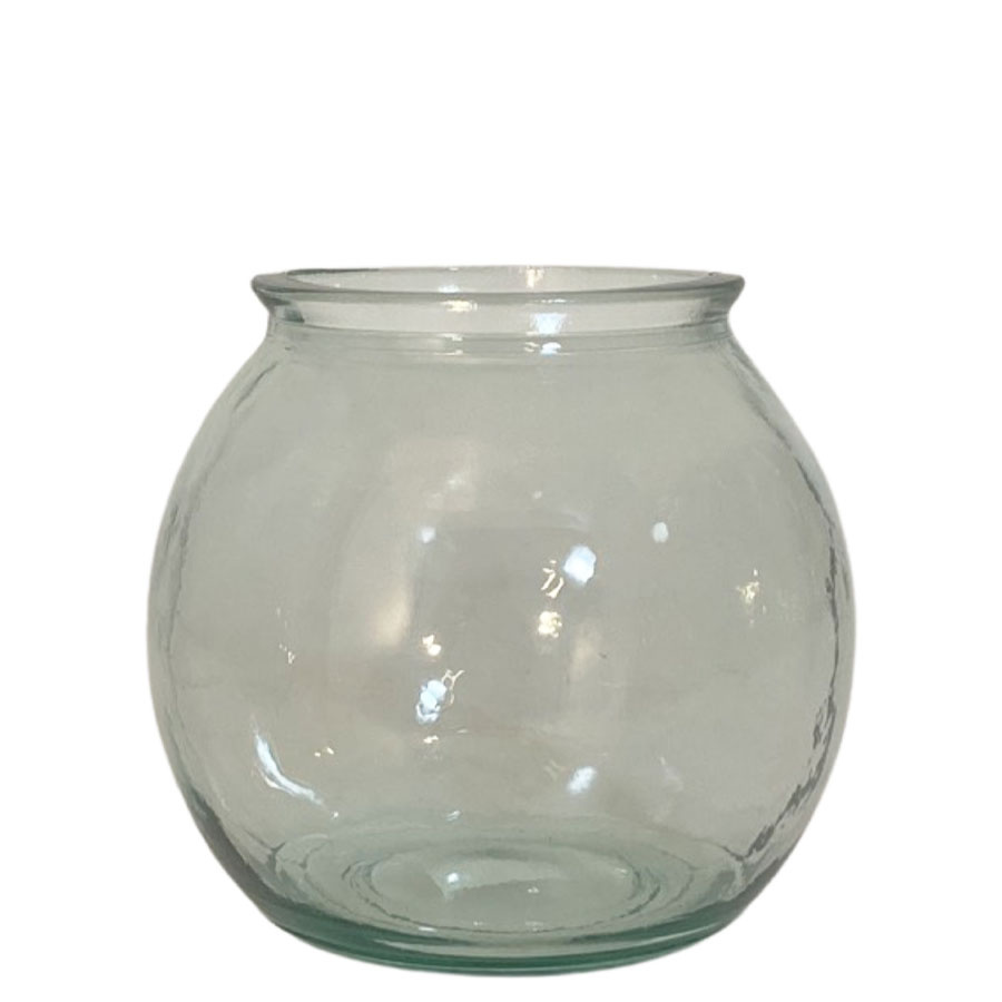 VASE ARRONDI CLEAR SMALL RECYCLED GLASS