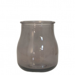 VASE MINI AMPLE GREY RECYCLED GLASS