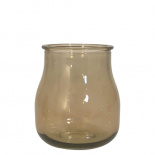 VASE MINI AMPLE BROWN RECYCLED GLASS