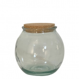 JAR RUCHE CLEAR SMALL RECYCLED GLASS