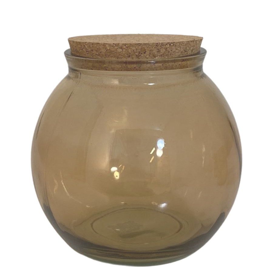 JAR RUCHE BROWN MEDIUM RECYCLED GLASS