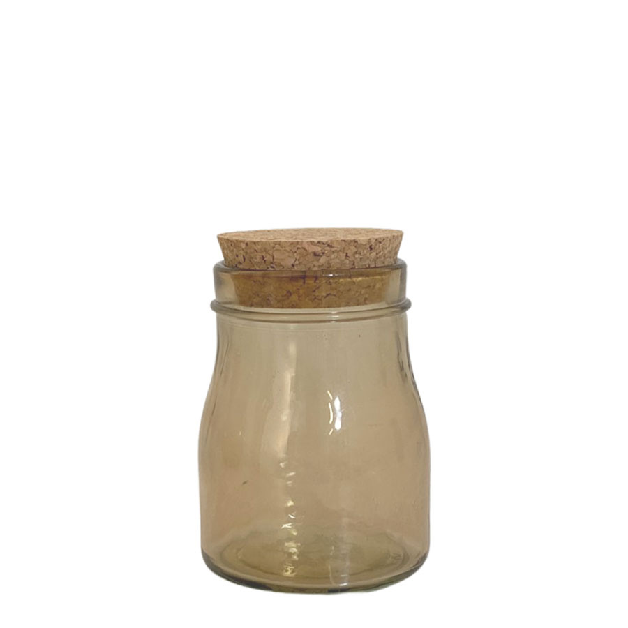 JAR MUSTER BROWN SMALL RECYCLED GLASS