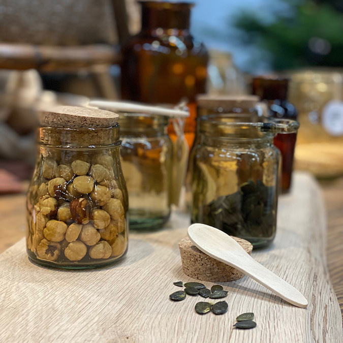 JAR MIZZLE BROWN RECYCLED GLASS