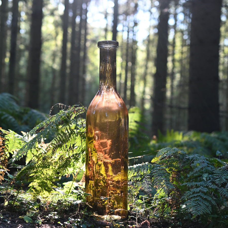 RECYCLED GLASS VASE STATELY SAND