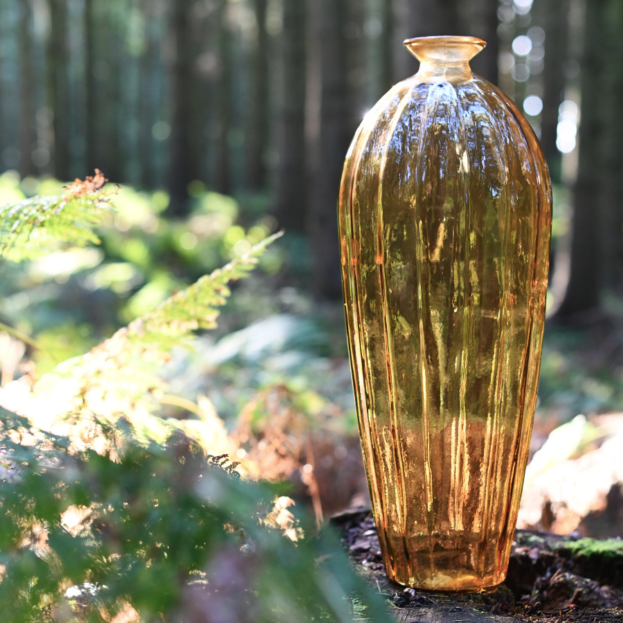 RECYCLED GLASS VASE ROMAN BRIGHT SAND