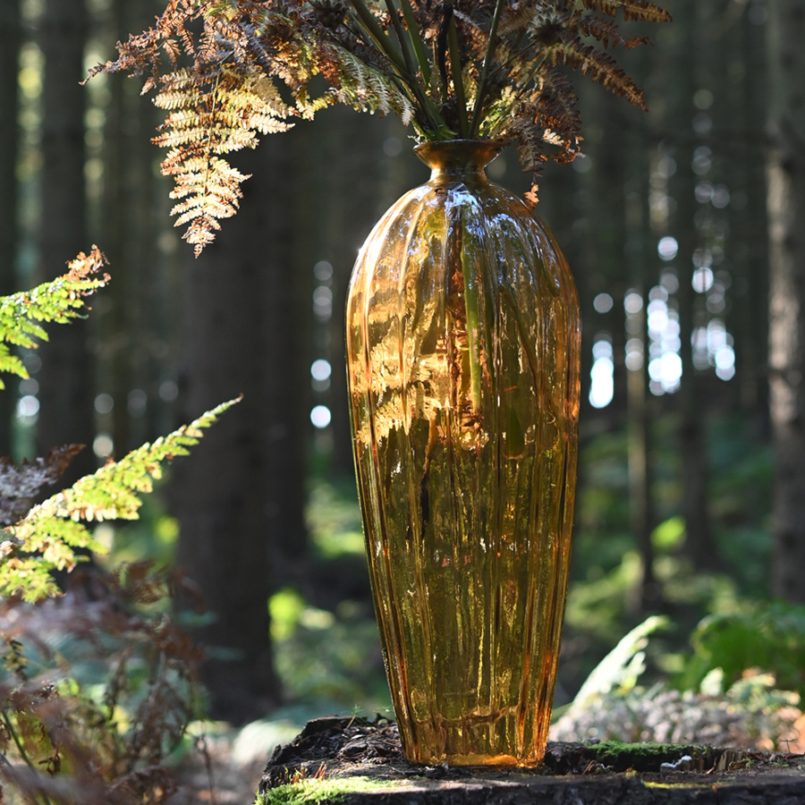 RECYCLED GLASS VASE ROMAN BRIGHT SAND