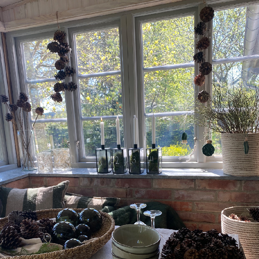 NATURE GARLAND PINE CONE SHORT