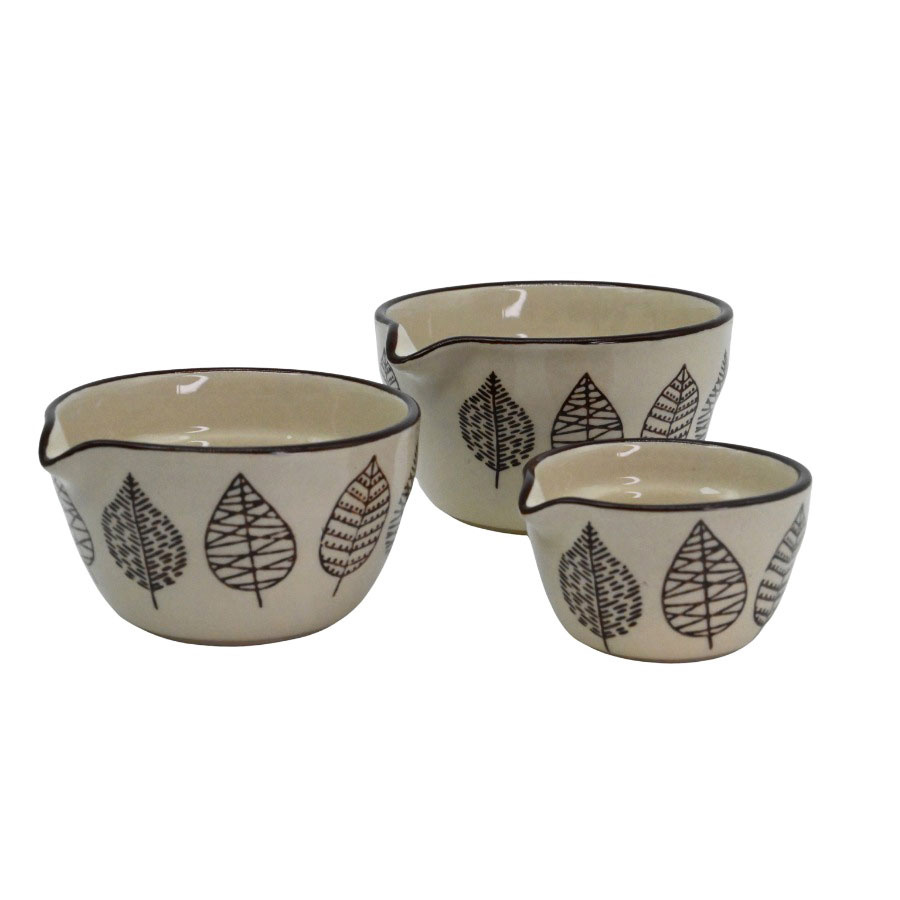 MINI BOWL w. SPOUT IRIS 3set