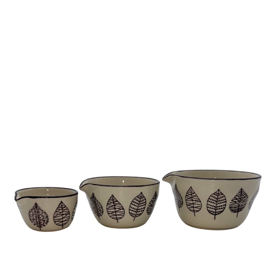 MINI BOWL w. SPOUT IRIS 3set