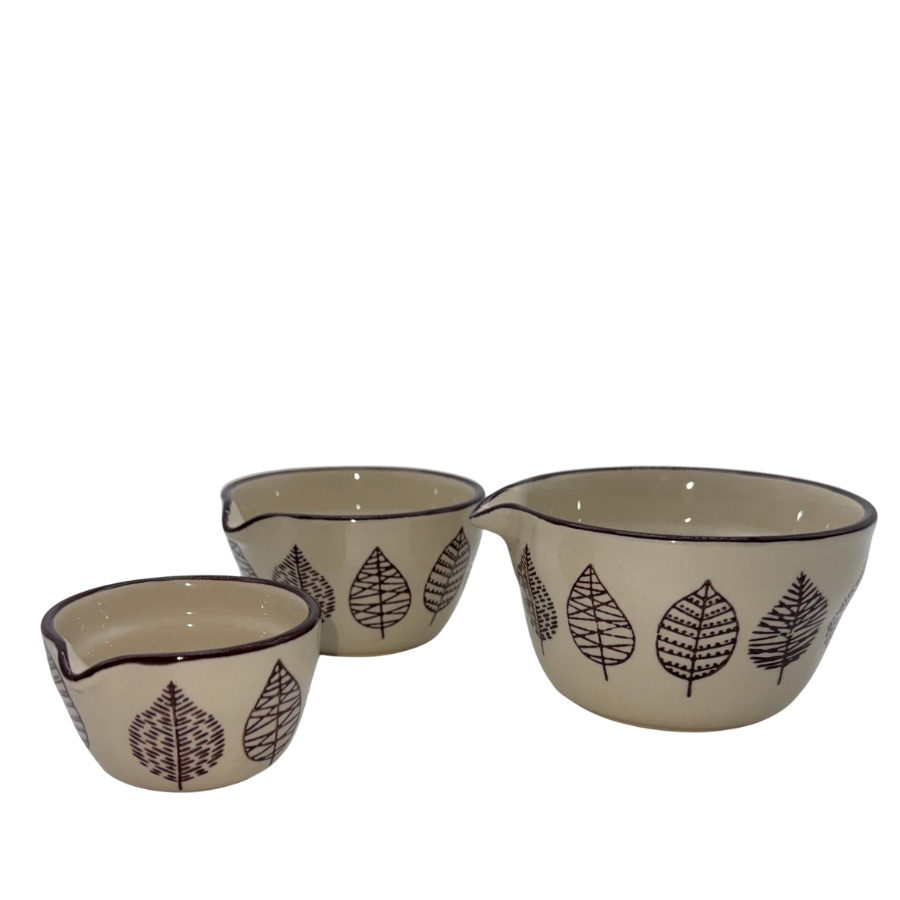 MINI BOWL w. SPOUT IRIS 3set