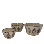 MINI BOWL w. SPOUT IRIS 3set MINI BOWL w. SPOUT IRIS 3set