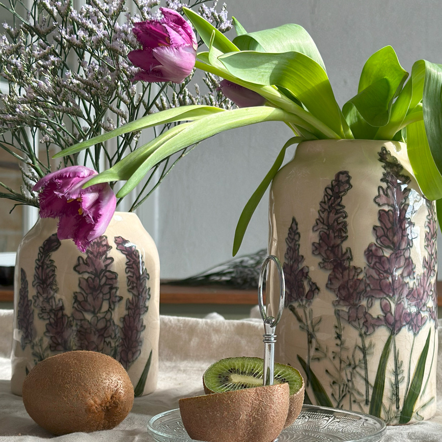 VASE LAVENDER L
