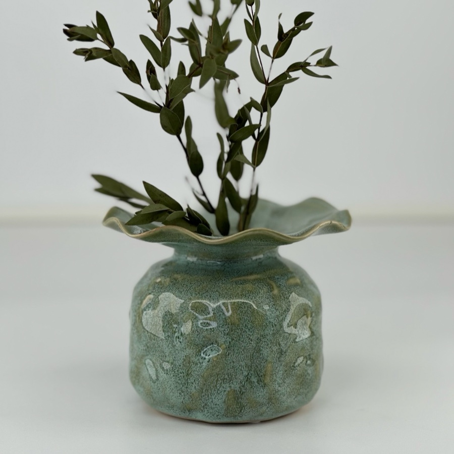 VASE POPPY MINT L