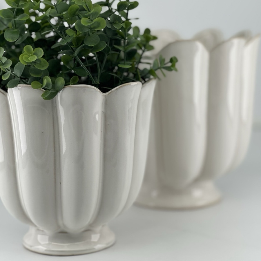 POT PETULIA WHITE L