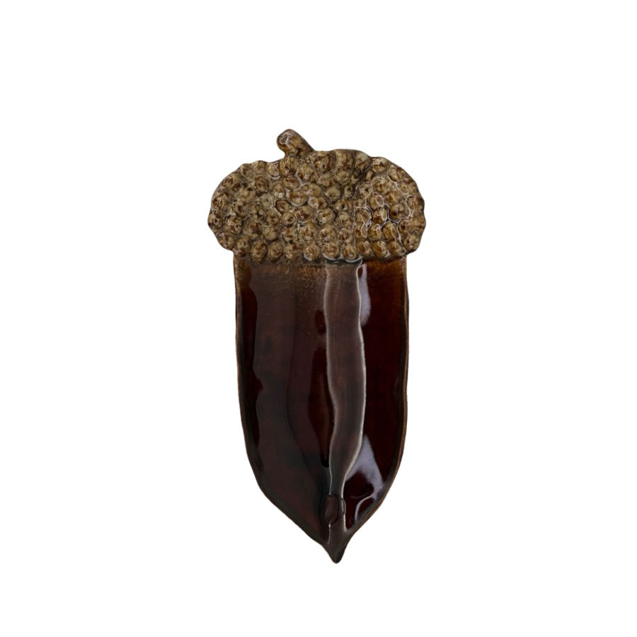 PLATE ACORN BROWN S