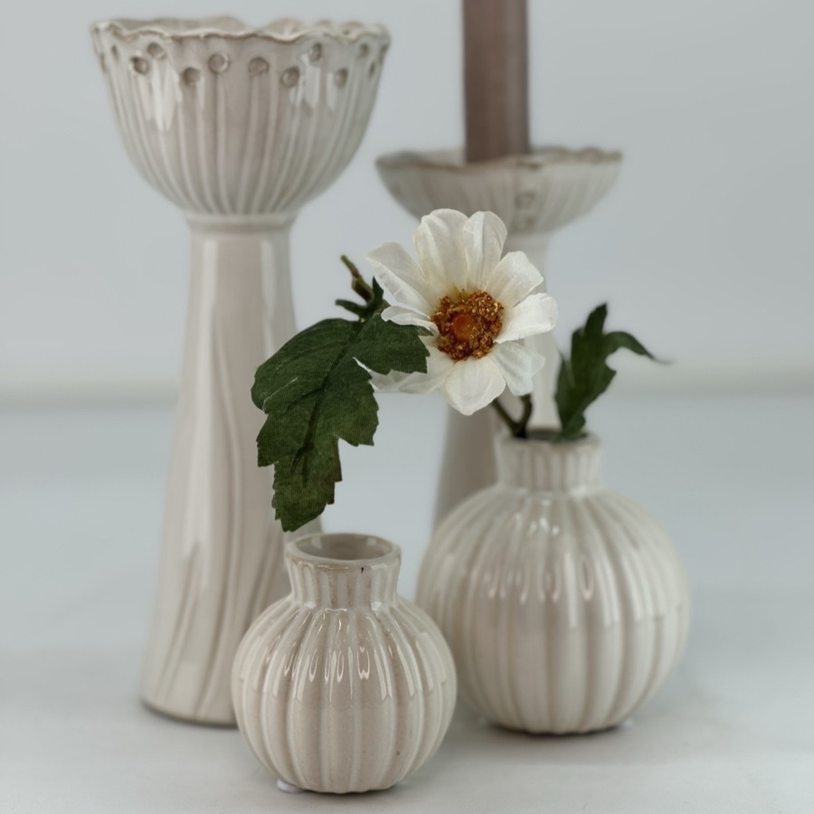 MINI VASE BUMP WHITE L