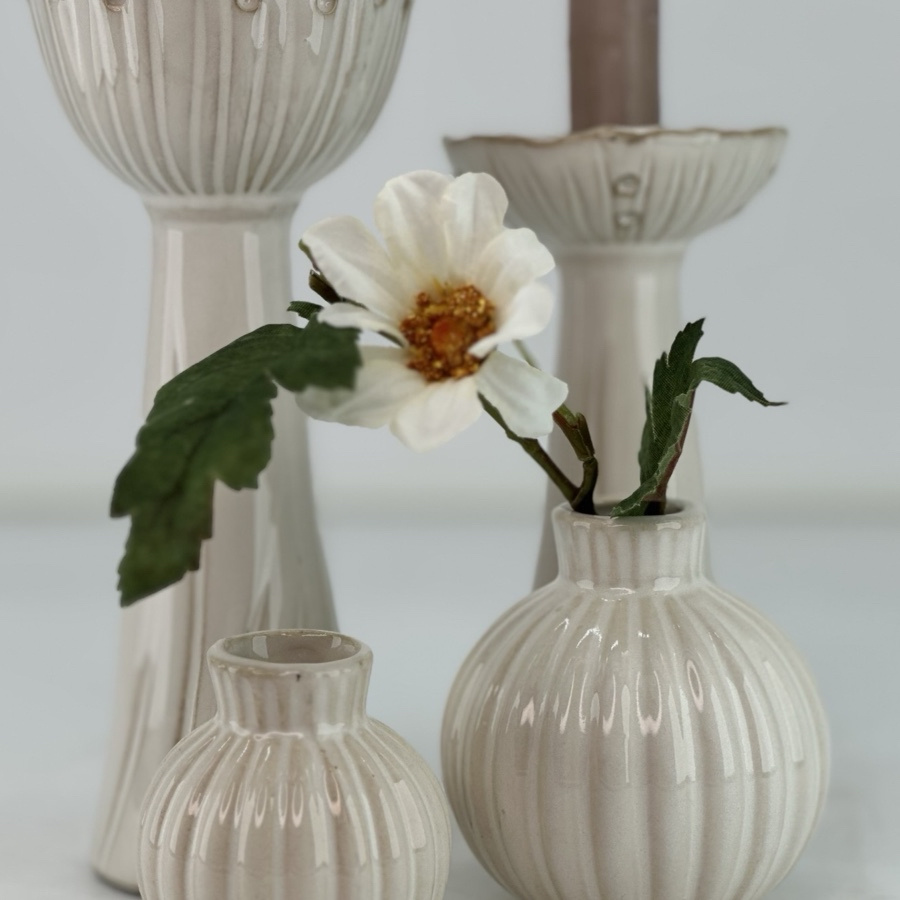 MINI VASE BUMP WHITE L