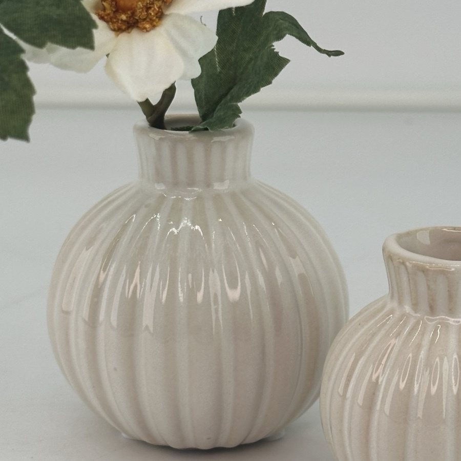 MINI VASE BUMP WHITE L