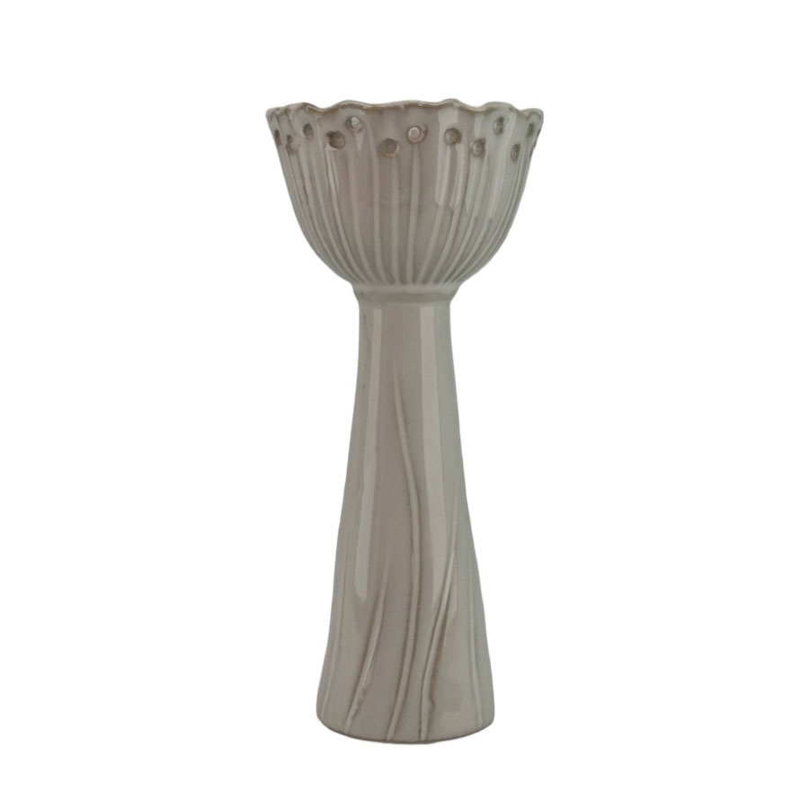 VASE LOTUS WHITE L