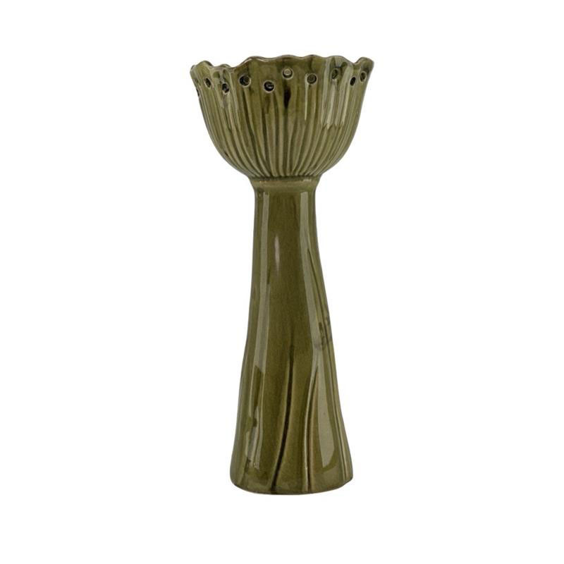 VASE LOTUS GREEN L