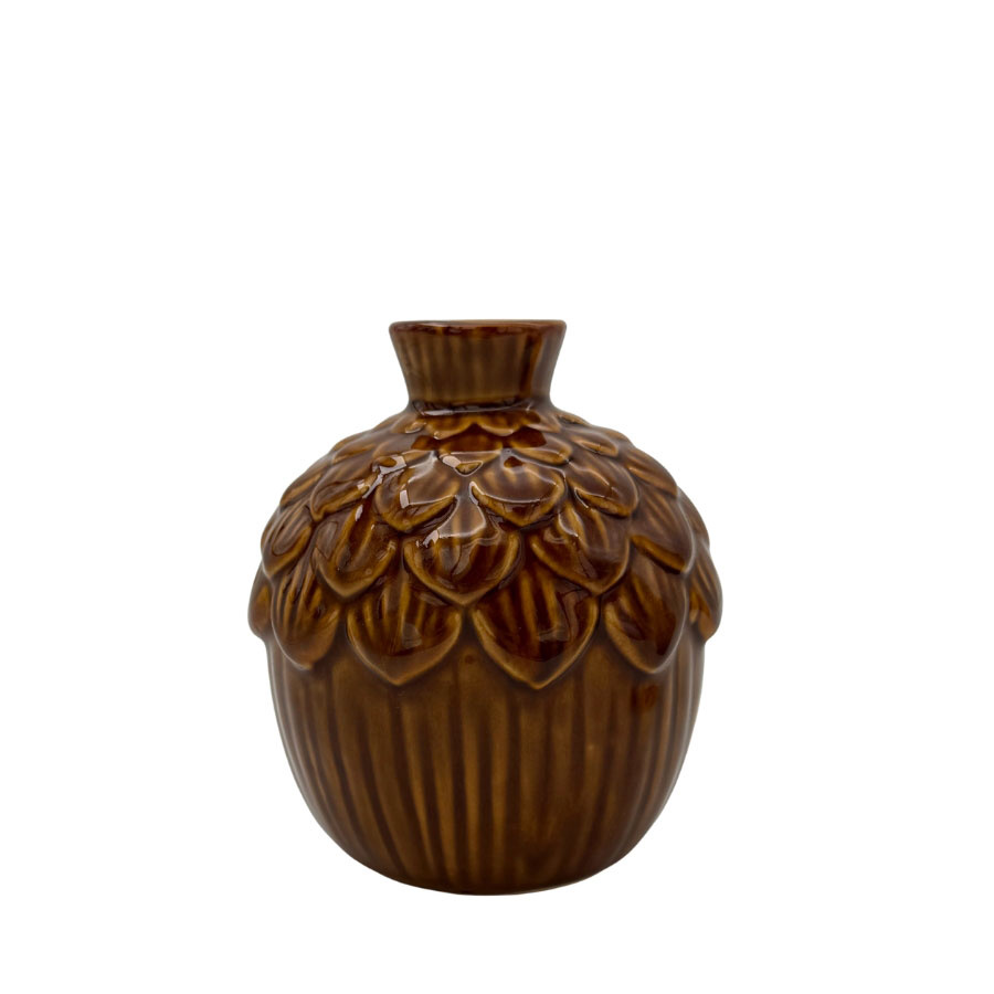 MINI VASE PINJE L BROWN