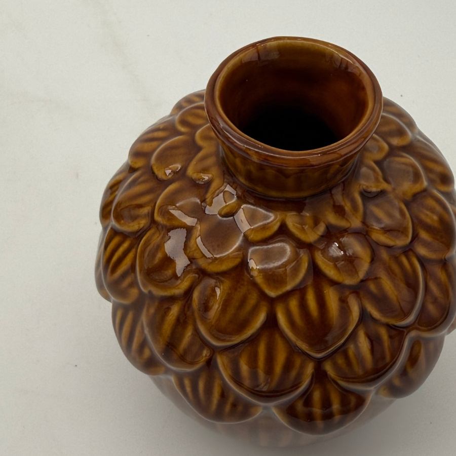 MINI VASE PINJE L BROWN