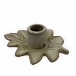 CANDLE HOLDER OAK LEAF BEIGE CANDLE HOLDER OAK LEAF BEIGE
