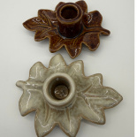 CANDLE HOLDER OAK LEAF BEIGE CANDLE HOLDER OAK LEAF BEIGE