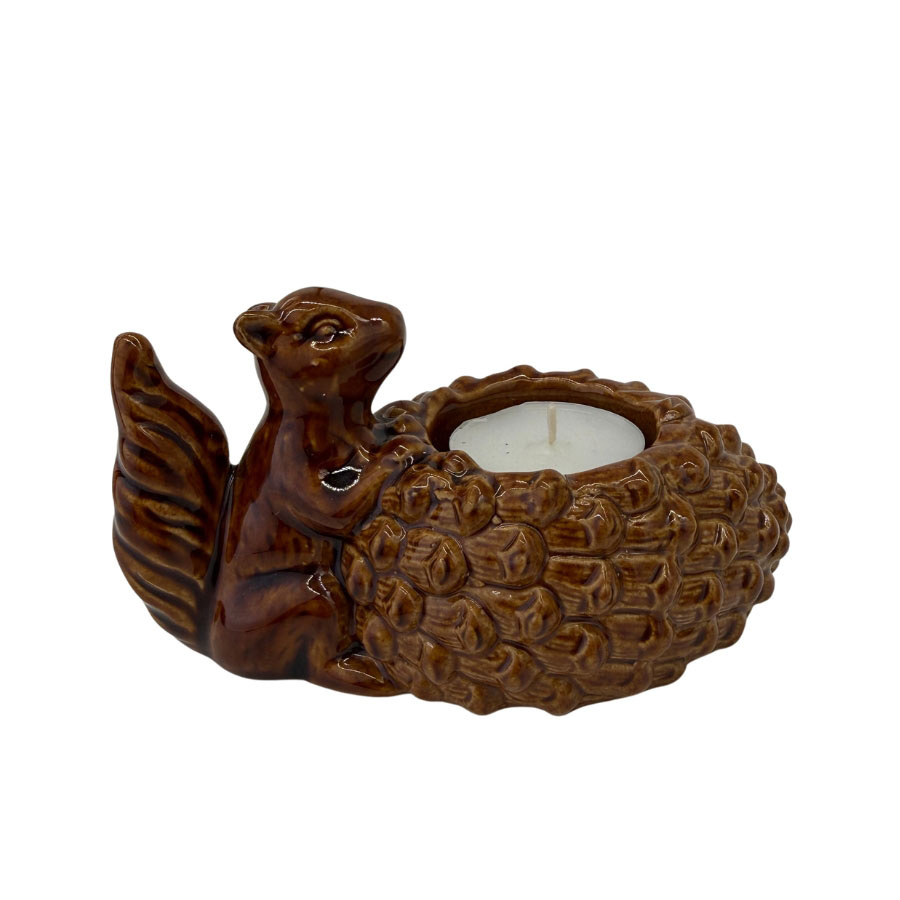 CANDLE HOLDER CHUBBY CHEEK BROWN