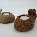 CANDLE HOLDER CHUBBY CHEEK BROWN CANDLE HOLDER CHUBBY CHEEK BROWN