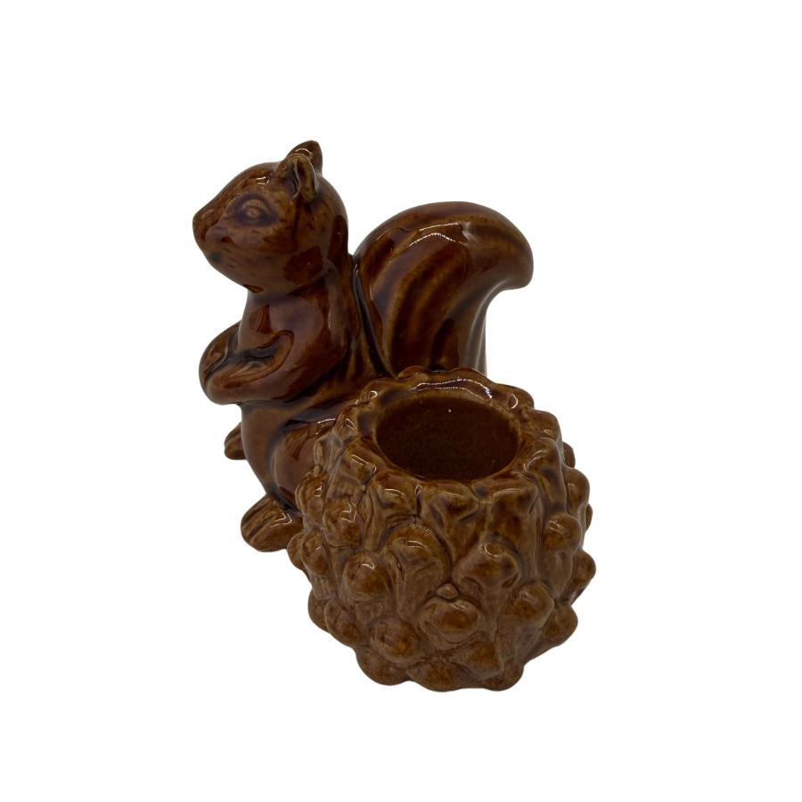 CANDLE HOLDER PINECONE BUDDY BROWN