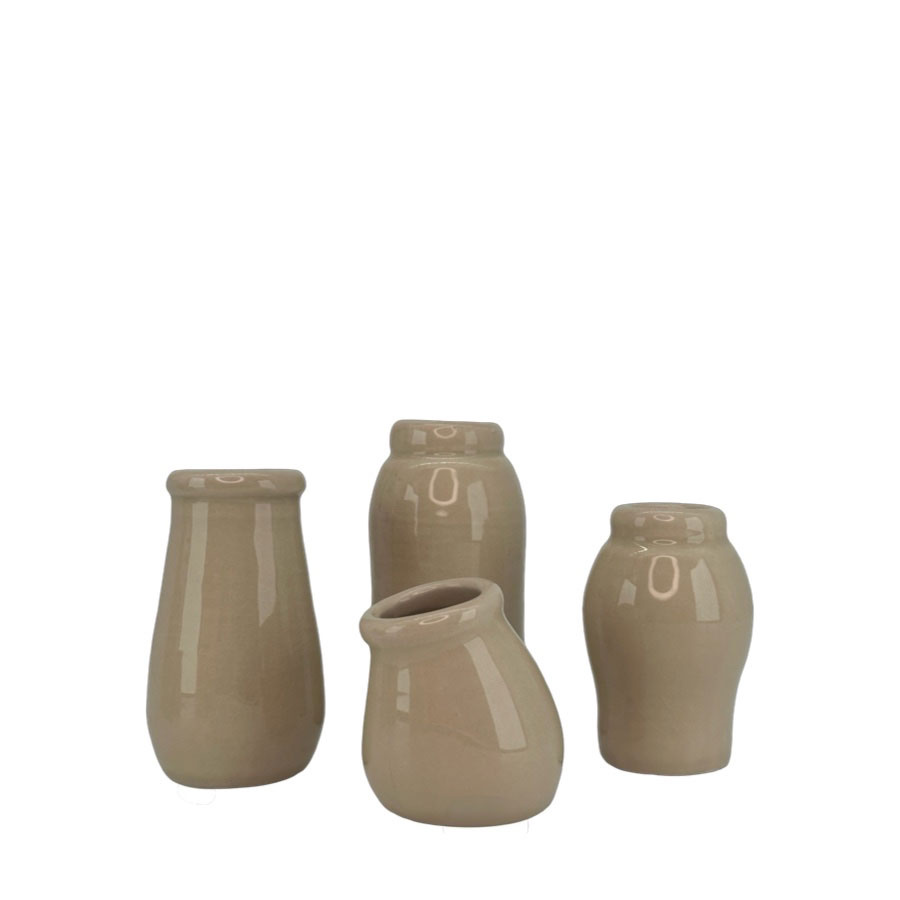 MINI VASE WONKY 4set CREAM