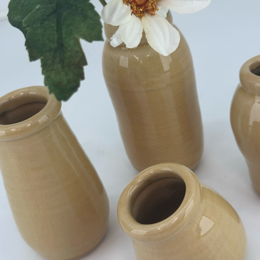 MINI VASE WONKY 4set OCRA