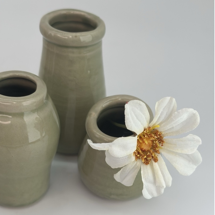 MINI VASE WONKY 4set GRASS