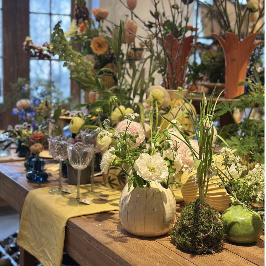 VASE STRIPES YELLOW S