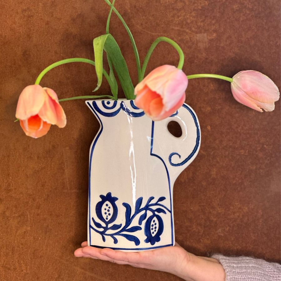 VASE AZURE POMEGRANATE