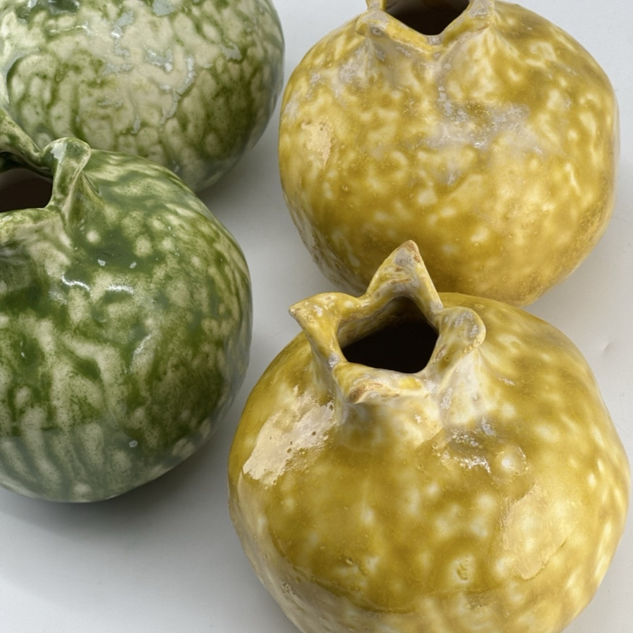 VASE POMEGRANATE YELLOW