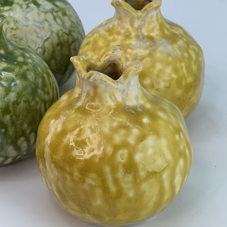 VASE POMEGRANATE YELLOW