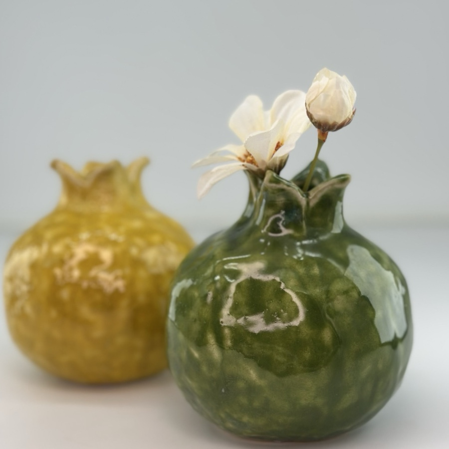 VASE POMEGRANATE GREEN