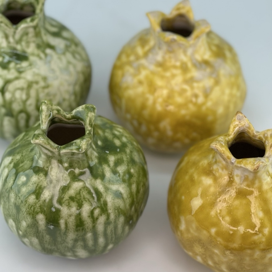 VASE POMEGRANATE GREEN