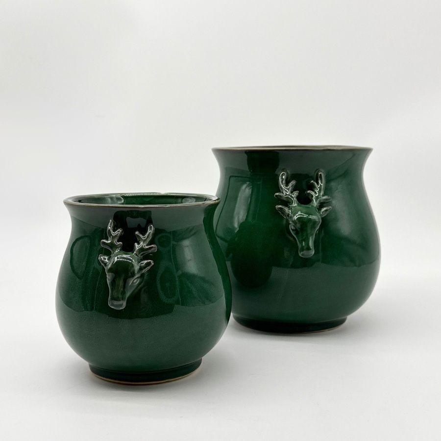 POT REINDEER GREEN S